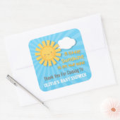Schattige Sunshine Baby shower Dank u Stickers (Envelop)