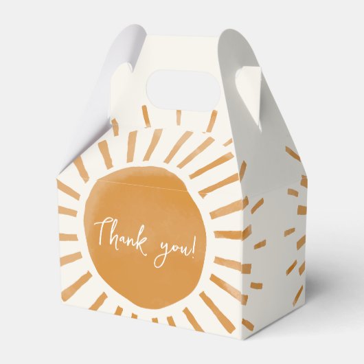 Schattige Sunshine Boho Baby shower Bedankdoosjes (Achterkant)