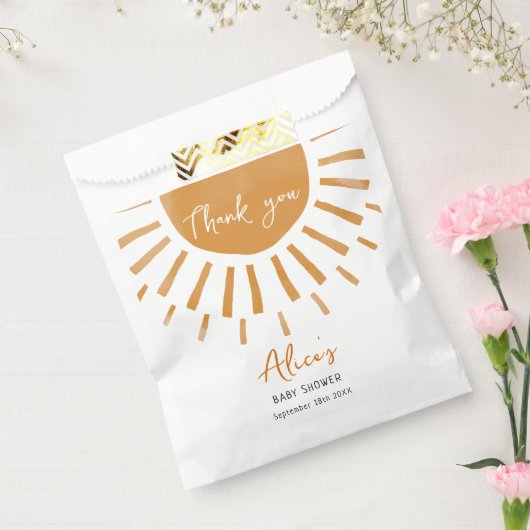 Schattige Sunshine Boho Baby shower Bedankzakje (Gezegeld)