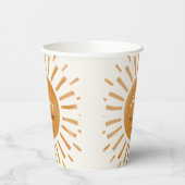 Schattige Sunshine Boho Baby shower Papieren Bekers (Links)