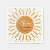 Schattige Sunshine Boho Baby shower Servet (Voorkant)