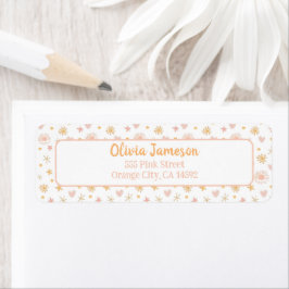 Schattige Sunshine & Heart Meisjes Retouradres Etiket