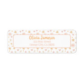 Schattige Sunshine & Heart Meisjes Retouradres Etiket (Voorkant)