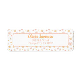 Schattige Sunshine & Heart Meisjes Retouradres Etiket