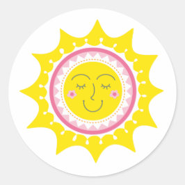 Schattige Sunshine Yellow Ronde Sticker