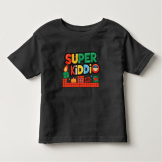 Schattige Super Kiddio kleurrijke kunst voor kinde Kinder Shirts