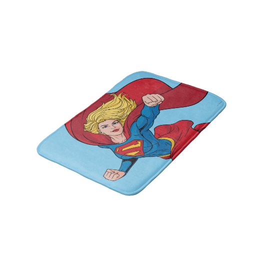 Schattige Supergirl Stance Badmat (Gekanteld)