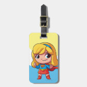 Schattige Supergirl Stance Bagagelabel (Voorkant verticaal)