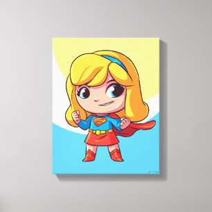 Schattige Supergirl Stance Canvas Afdruk