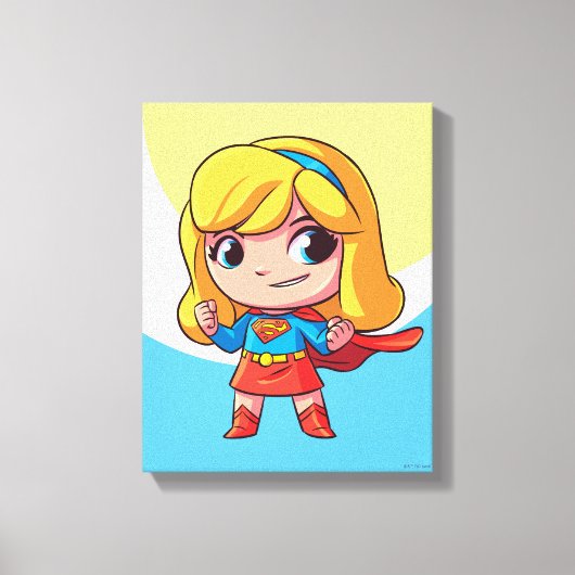 Schattige Supergirl Stance Canvas Afdruk (Voorkant)