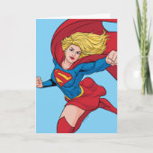 Schattige Supergirl Stance Kaart (Voorkant)