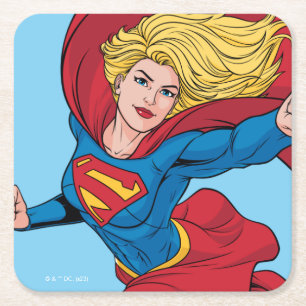 Schattige Supergirl Stance Kartonnen Onderzetters