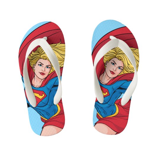 Schattige Supergirl Stance Kinder Teenslippers (Voetbed)