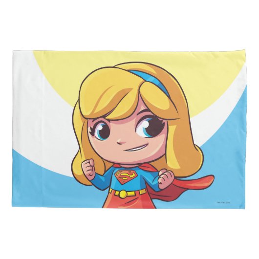 Schattige Supergirl Stance Kussensloop (Achterkant)