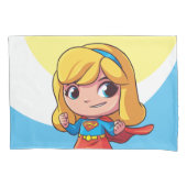 Schattige Supergirl Stance Kussensloop (Voorkant)