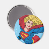 Schattige Supergirl Stance Magneet (Voorkant / Achterkant)