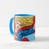 Schattige Supergirl Stance Mok (Voorkant links)