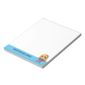 Schattige Supergirl Stance Notitieblok (Linkerzijde)