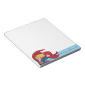 Schattige Supergirl Stance Notitieblok (Schuin)