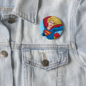 Schattige Supergirl Stance Ronde Button 5,7 Cm (In situ)