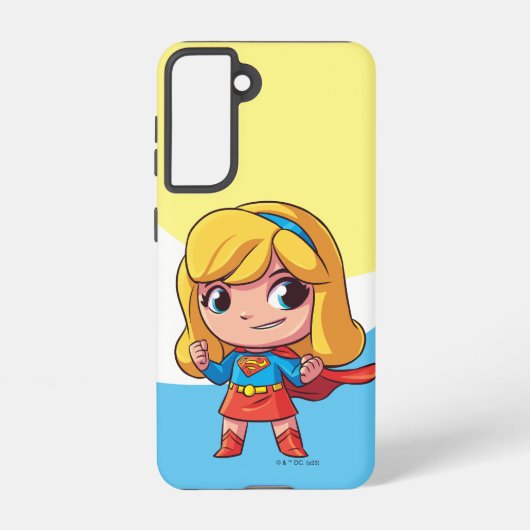 Schattige Supergirl Stance Samsung Galaxy Hoesje (Achterkant)