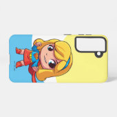 Schattige Supergirl Stance Samsung Galaxy Hoesje (Achterkant horizontaal)