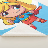 Schattige Supergirl Stance Sherpa Deken (3/4)