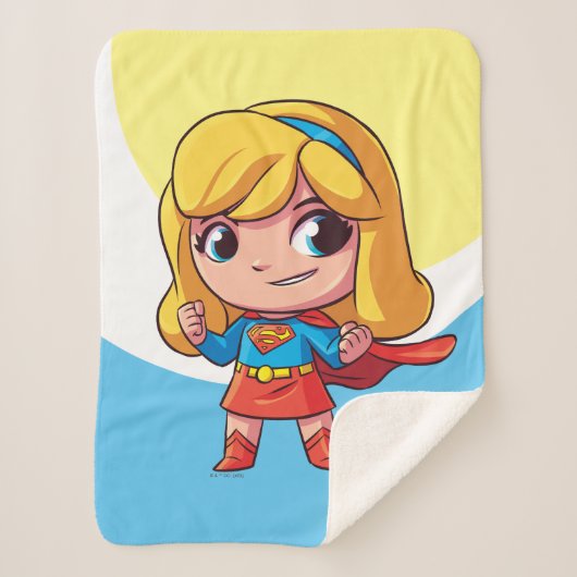 Schattige Supergirl Stance Sherpa Deken (Voorkant)