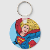Schattige Supergirl Stance Sleutelhanger (Achterkant)