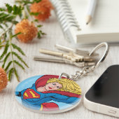 Schattige Supergirl Stance Sleutelhanger (Voorkant Rechts)