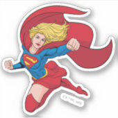 Schattige Supergirl Stance Sticker (Voorkant)