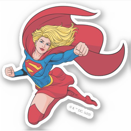 Schattige Supergirl Stance Sticker (Voorkant)