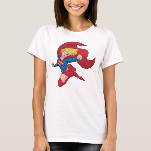 Schattige Supergirl Stance T-shirt (Voorkant)