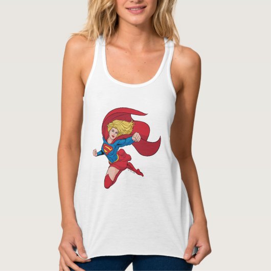 Schattige Supergirl Stance Tanktop (Voorkant)