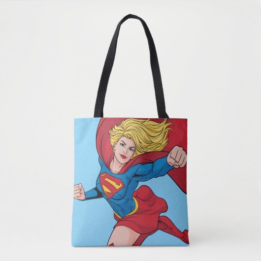 Schattige Supergirl Stance Tote Bag (Voorkant)