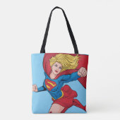 Schattige Supergirl Stance Tote Bag (Achterkant)