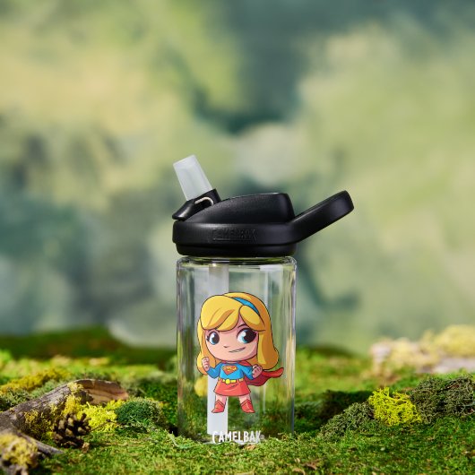 Schattige Supergirl Stance Waterfles (Buiten)