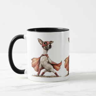 Schattige superheld Jack Russell hond masker cape Mok