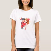schattige superheld liefde valentijnsdag tshirt vo (Voorkant)