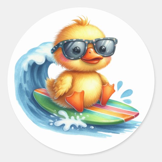 Schattige Surfen Chick Stickers (Voorkant)