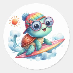 Schattige Surfen Tutle Stickers