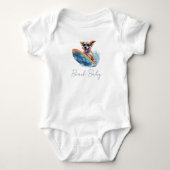 Schattige surfhond grappige babyjongen romper (Voorkant)