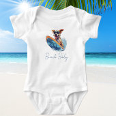 Schattige surfhond grappige babyjongen romper