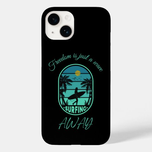 Schattige surftelefoonhoesje Case-Mate iPhone case (Achterkant)