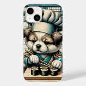 Schattige Sushi Chef Puppy Case-Mate iPhone Case (Achterkant)