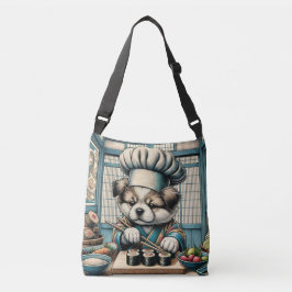 Schattige Sushi Chef Puppy Crossbody Tas