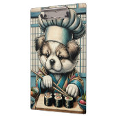 Schattige Sushi Chef Puppy Klembord (Links)