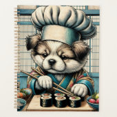 Schattige Sushi Chef Puppy Planner (Voorkant)
