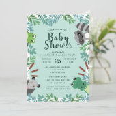 Schattige Swamp Critters Baby shower Kaart (Staand voorkant)