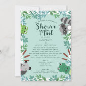 Schattige Swamp Critters Baby shower per post Kaart (Voorkant)